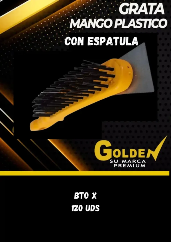 Grata con Mango Plástico y Espátula GOLDEN
