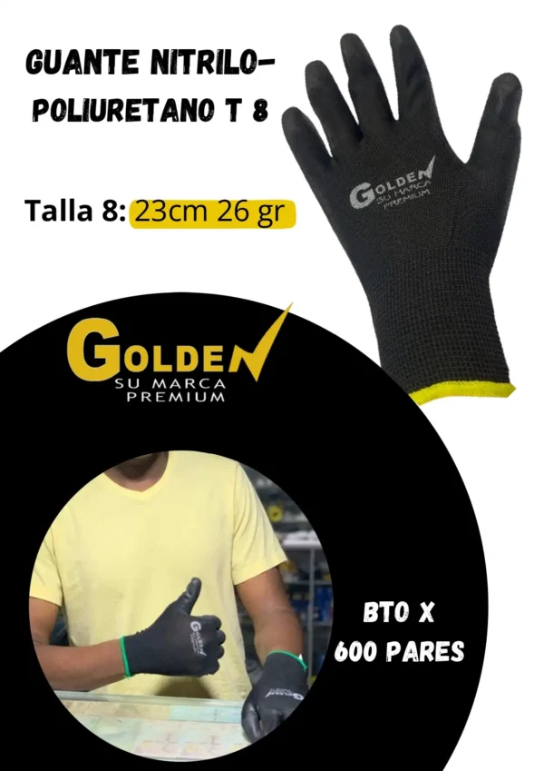 Guantes de Nitrilo talla 7, 8, 9 GOLDEN - Image 6