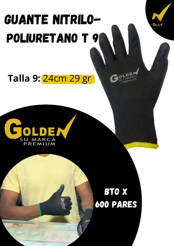 Guantes de Nitrilo talla 7, 8, 9 GOLDEN - Image 2