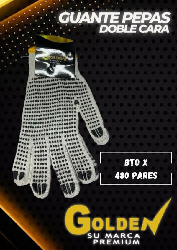 Guantes Pepas Doble Cara GOLDEN