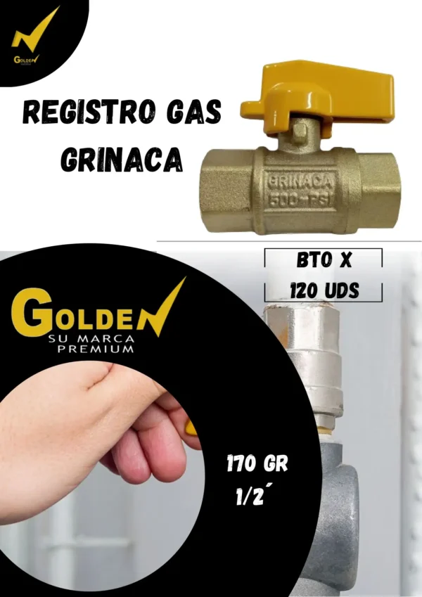 Registro de Gas Grinaca GOLDEN